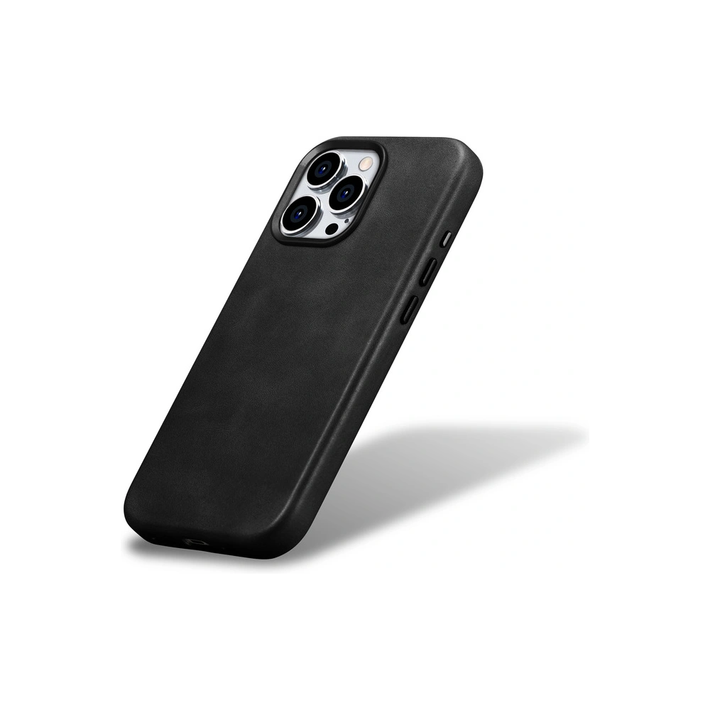 Hurtownia GSM - Case iCarer Oil Wax Premium Leder MagSafe Apple iPhone 15 Pro Max schwarz - ICR492 - {ean13} - Hurt