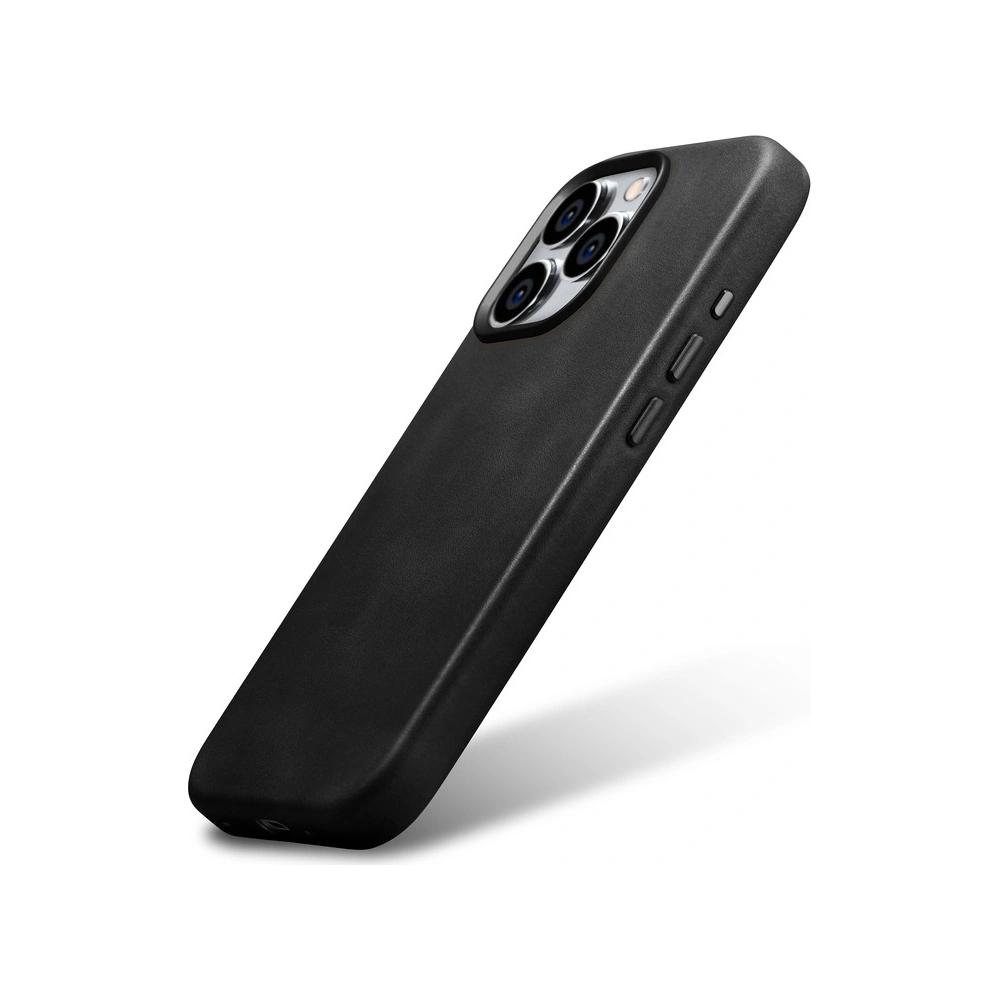 Hurtownia GSM - Etui iCarer Olaj Wax Prémium Bőr MagSafe Apple iPhone 15 Pro Max fekete - ICR492 - {ean13} - Hurt