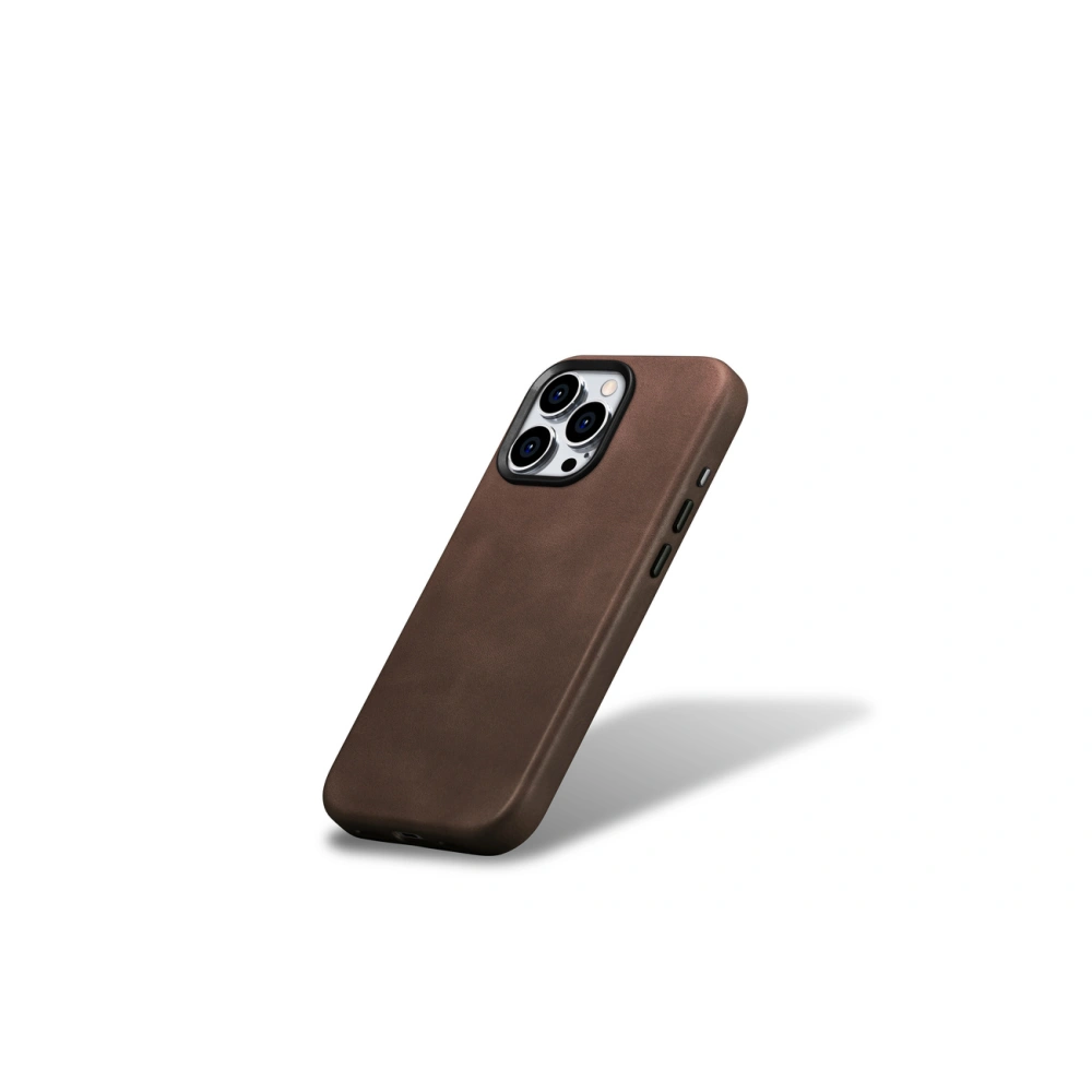 Hurtownia GSM - Case iCarer Oil Wax Premium Leather MagSafe Apple iPhone 15 Pro braun - ICR493 - {ean13} - Hurt