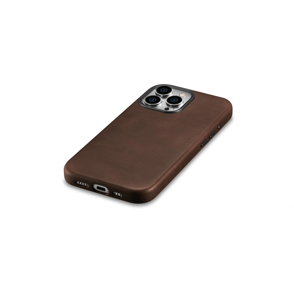 Hurtownia GSM - Case iCarer Oil Wax Premium Leather MagSafe Apple iPhone 15 Pro braun - ICR493 - {ean13} - Hurt