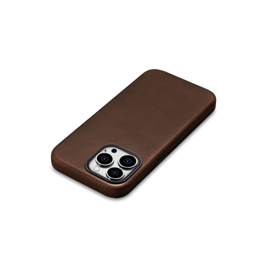 Etui iCarer Oil Wax Premium Leather MagSafe Apple iPhone 15 Pro brązowy