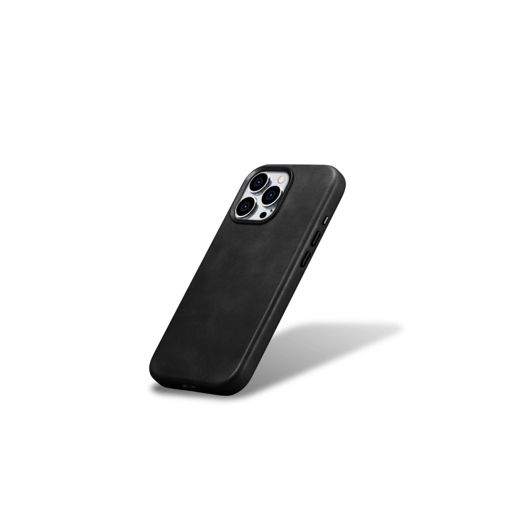 Hurtownia GSM - Case iCarer Oil Wax Premium Leder MagSafe Apple iPhone 15 Pro schwarz - ICR494 - {ean13} - Hurt