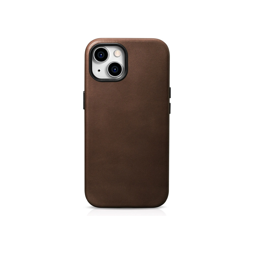 Hurtownia GSM - Etui iCarer Oil Wax Premium Leather MagSafe Apple iPhone 15 Plus / 14 Plus brązowe - ICR495 - {ean13} - Hurt
