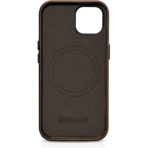 Hurtownia GSM - Etui iCarer Oil Wax Premium Leather MagSafe Apple iPhone 15 Plus / 14 Plus brązowe - ICR495 - {ean13} - Hurt