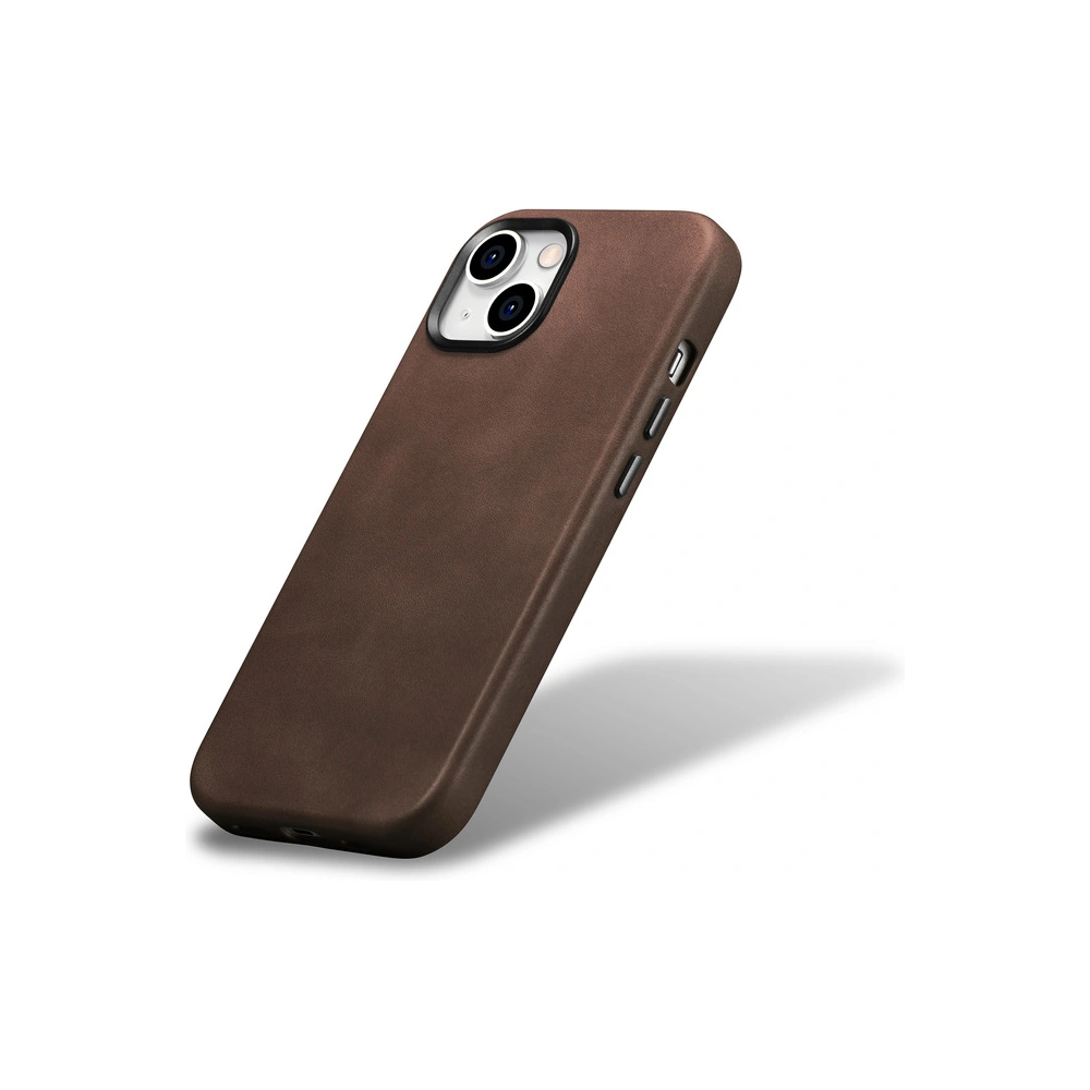 Hurtownia GSM - Etui iCarer Oil Wax Premium Leather MagSafe Apple iPhone 15 Plus / 14 Plus hnědé - ICR495 - {ean13} - Hurt