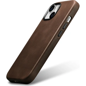 iCarer Oil Wax Premium Leather MagSafe Apple iPhone 15 Plus / 14 Plus brown