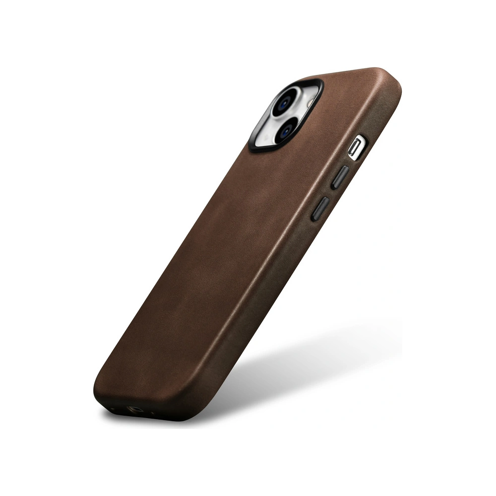 Hurtownia GSM - Etui iCarer Oil Wax Premium Leather MagSafe Apple iPhone 15 Plus / 14 Plus brązowe - ICR495 - {ean13} - Hurt