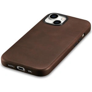 Hurtownia GSM - Etui iCarer Oil Wax Premium Leather MagSafe Apple iPhone 15 Plus / 14 Plus brązowe - ICR495 - {ean13} - Hurt