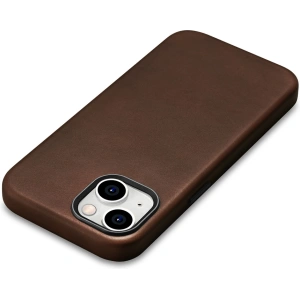 Hurtownia GSM - Etui iCarer Oil Wax Premium Leather MagSafe Apple iPhone 15 Plus / 14 Plus brązowe - ICR495 - {ean13} - Hurt