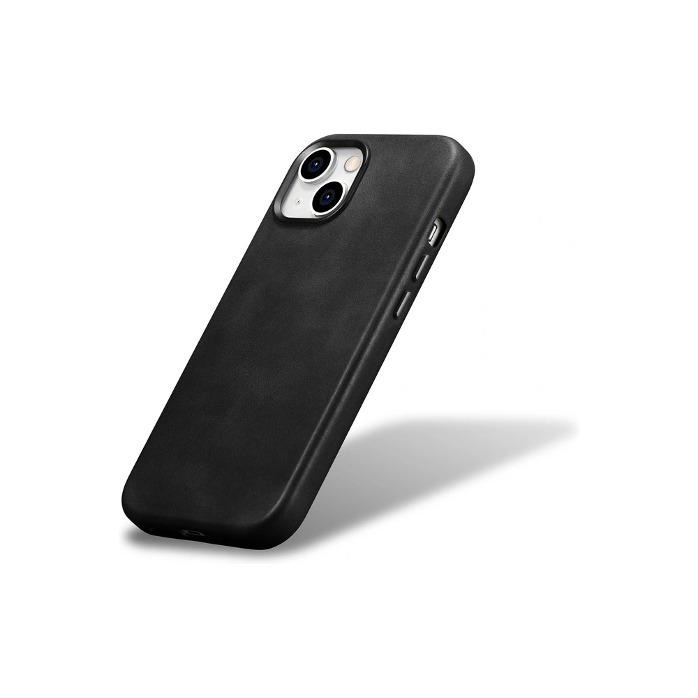 Hurtownia GSM - Case iCarer Oil Wax Premium Leather MagSafe Apple iPhone 15 Plus / 14 Plus schwarz - ICR496 - {ean13} - Hurt