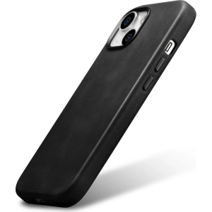 Case iCarer Oil Wax Premium Leather MagSafe Apple iPhone 15 Plus / 14 Plus schwarz