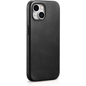 iCarer Oil Wax Premium Leather MagSafe Apple iPhone 15 Plus / 14 Plus black