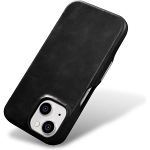 Hurtownia GSM - Etui iCarer Oil Wax Premium Leather MagSafe Apple iPhone 15 Plus / 14 Plus czarne - ICR496 - {ean13} - Hurt