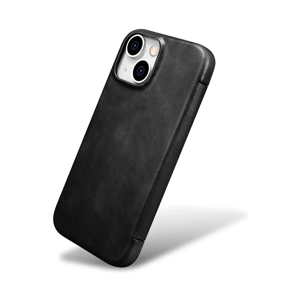 Hurtownia GSM - Etui iCarer Oil Wax Premium Leather MagSafe Apple iPhone 15 Plus / 14 Plus fekete - ICR496 - {ean13} - Hurt