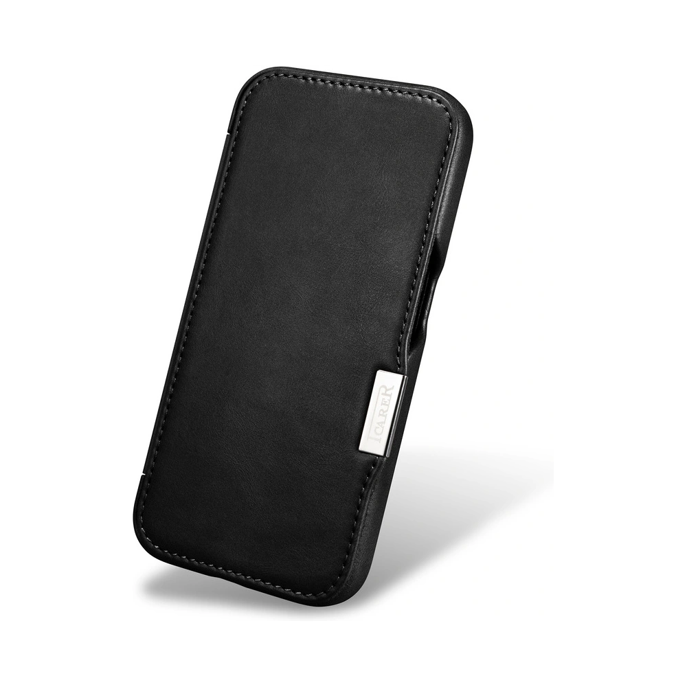 Hurtownia GSM - Case iCarer Oil Wax Premium Leather MagSafe Apple iPhone 15 Plus / 14 Plus schwarz - ICR496 - {ean13} - Hurt