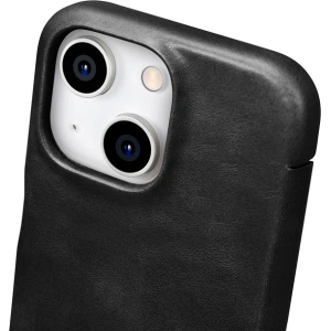 Case iCarer Oil Wax Premium Leather MagSafe Apple iPhone 15 Plus / 14 Plus schwarz