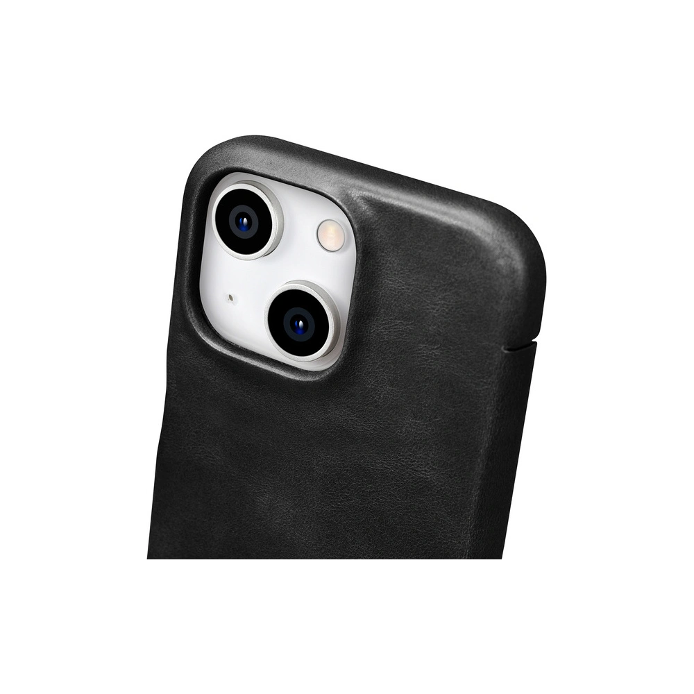 Hurtownia GSM - Case iCarer Oil Wax Premium Leather MagSafe Apple iPhone 15 Plus / 14 Plus schwarz - ICR496 - {ean13} - Hurt