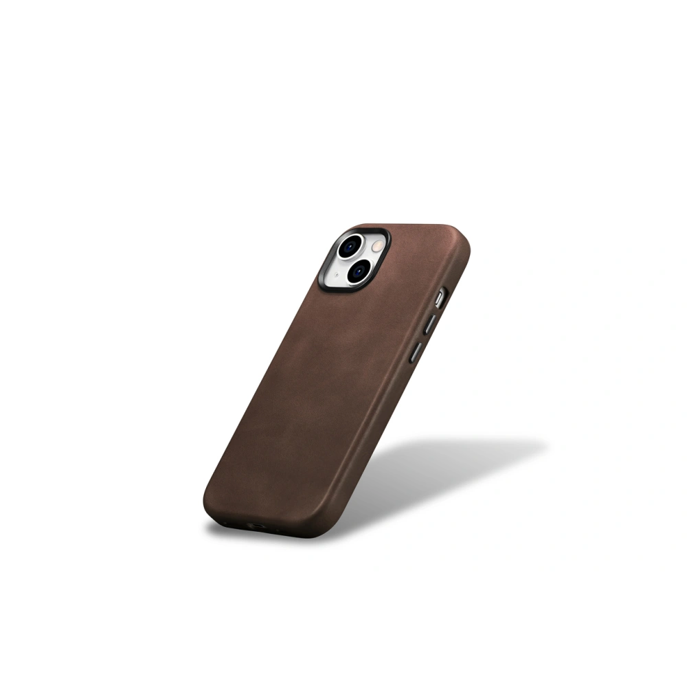 Hurtownia GSM - Case iCarer Oil Wax Premium Leather MagSafe Apple iPhone 15 braun - ICR497 - {ean13} - Hurt