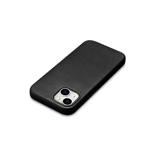 Etui iCarer Oil Wax Premium Leather MagSafe Apple iPhone 15 czarne