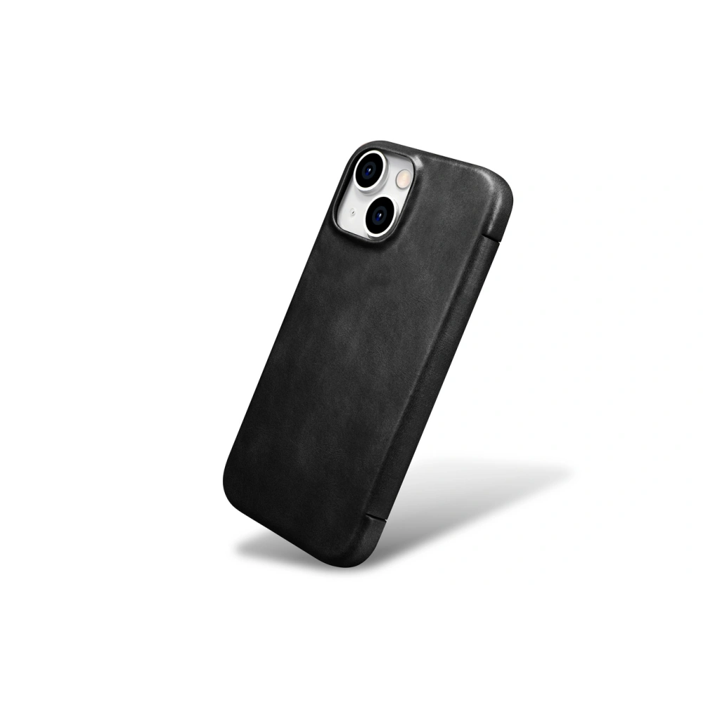 Hurtownia GSM - Etui iCarer Oil Wax Premium Leather MagSafe Apple iPhone 15 czarne - ICR498 - {ean13} - Hurt