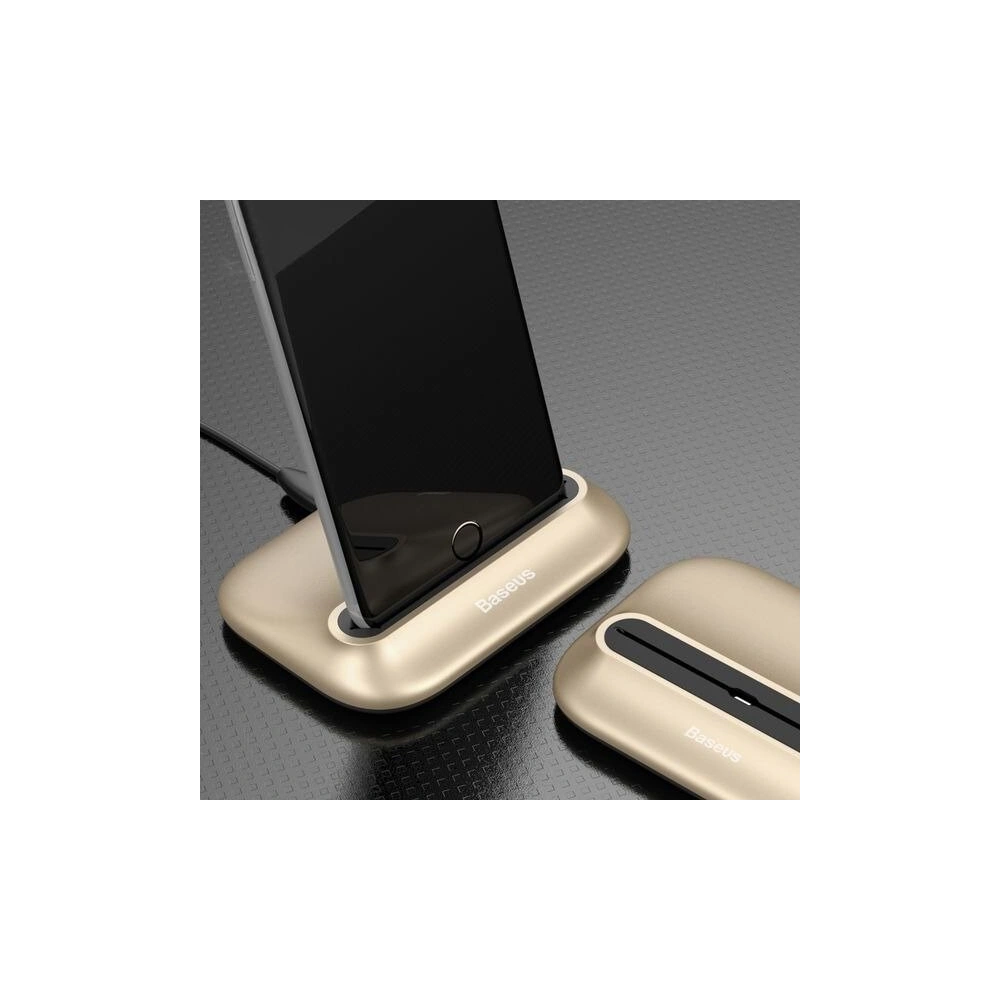 Wholesale Baseus Little Volcano Docking Station Lightning Port Silver Gold - BSU198GLD - {ean13} - Hurt