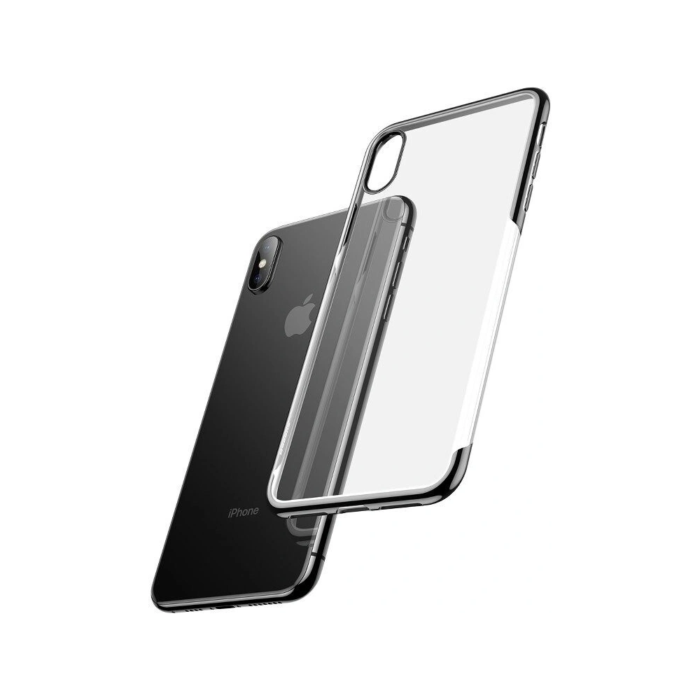 Hurtownia GSM - Průhledný kryt Baseus Shining Case pro iPhone X / XS (černý) - BSU201BLK - {ean13} - Hurt
