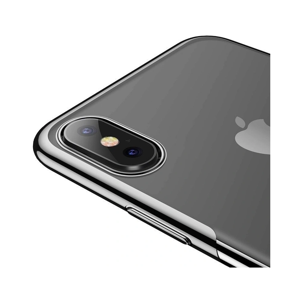 Hurtownia GSM - Průhledný kryt Baseus Shining Case pro iPhone X / XS (černý) - BSU201BLK - {ean13} - Hurt