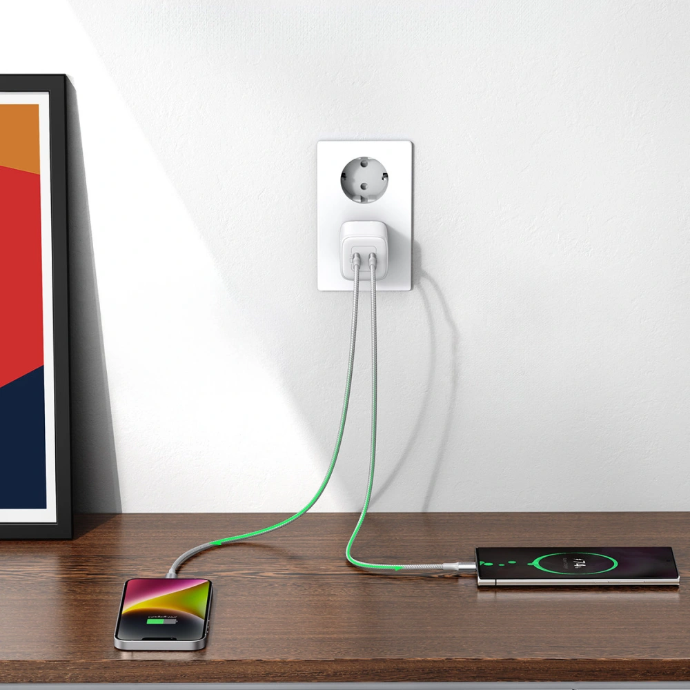 Hurtownia GSM - Síťová nabíječka UGREEN CD294 2xUSB-C, 45W, QC, PD (bílá) - UGR1672 - {ean13} - Hurt