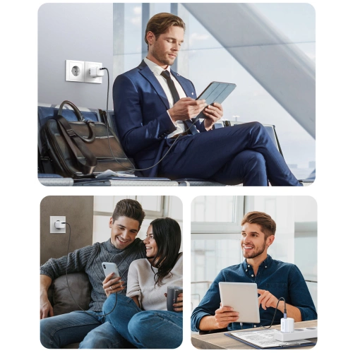 Ładowarka sieciowa UGREEN CD319 Nexode Mini 30W, USB-C, PD (biała)