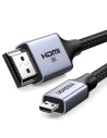 Cablu / adaptor UGREEN HD164 micro HDMI la HDMI 2.1 8K 2m (gri)
