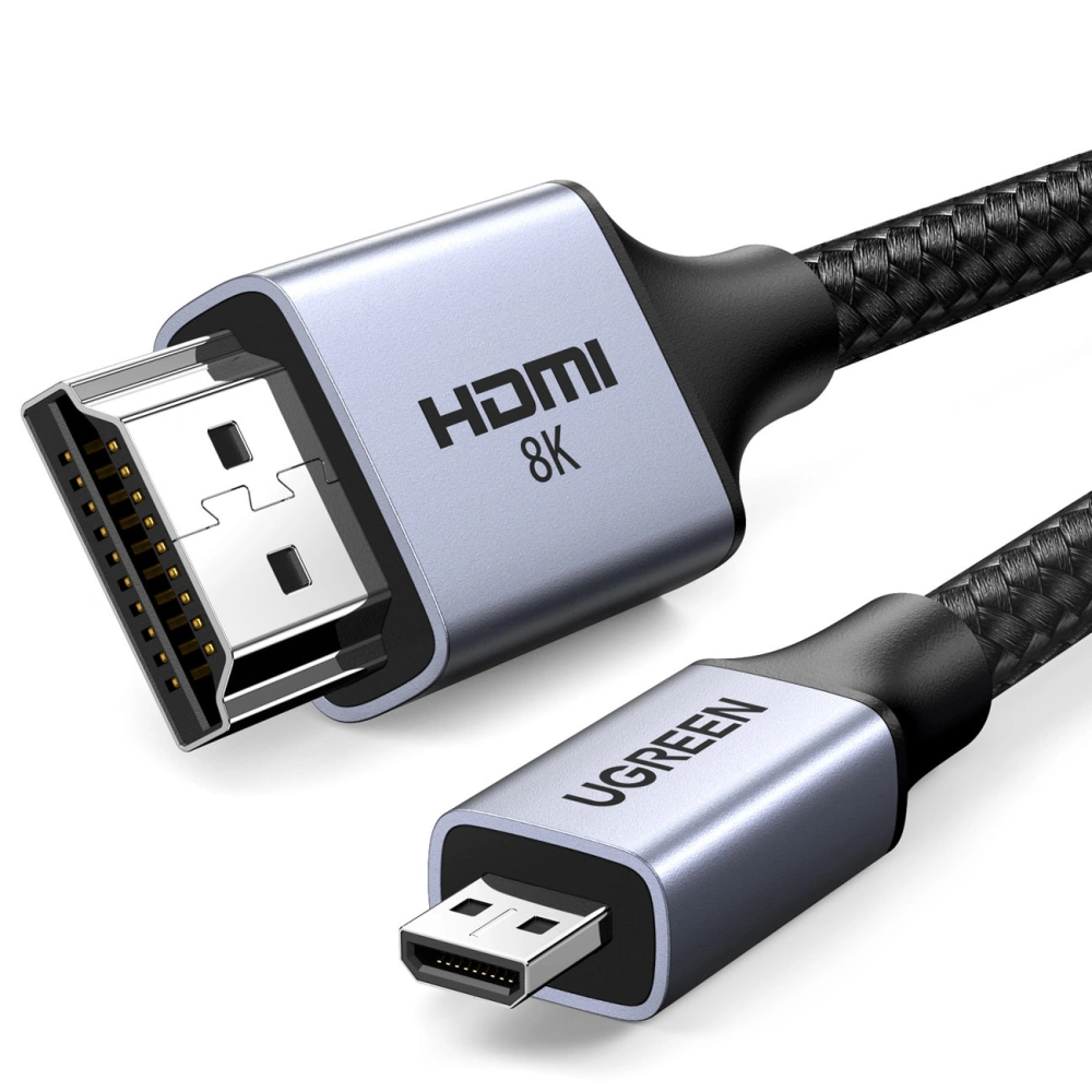 Hurtownia GSM - UGREEN HD164 micro HDMI - HDMI 2.1 8K 2m (szürke) kábel / átalakító - UGR1675 - {ean13} - Hurt