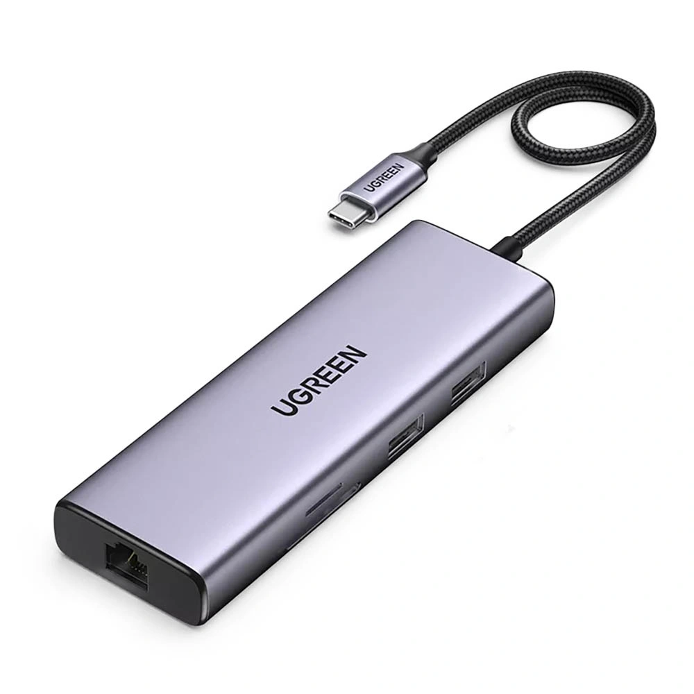 Hurtownia GSM - UGREEN CM511 5 az 1-ben Hub Adapter, USB-C HDMI 1.4-re, 3xUSB-A, USB-C, PD, 100W (szürke) - UGR1678 - {ean13} - Hurt