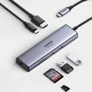 Hurtownia GSM - Adaptér UGREEN CM511 Hub 5v1, USB-C na HDMI 1.4, 3xUSB-A, USB-C, PD, 100W (šedý) - UGR1678 - {ean13} - Hurt