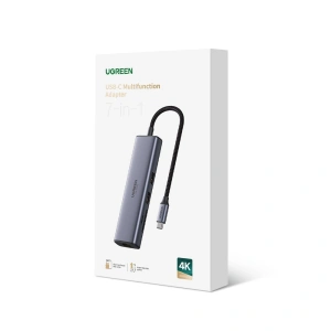 Hurtownia GSM - Adapter UGREEN CM511 Hub 5w1, USB-C do HDMI 1.4, 3xUSB-A , USB-C, PD, 100W (szary) - UGR1678 - {ean13} - Hurt