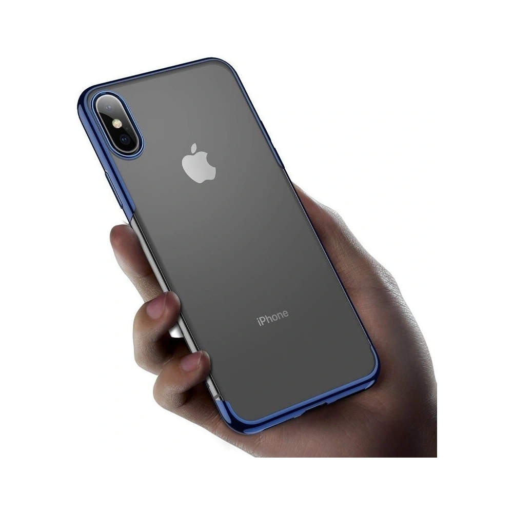 Hurtownia GSM - Průhledný kryt Baseus Shining Case pro iPhone X / XS (modrý) - BSU203BLU - {ean13} - Hurt