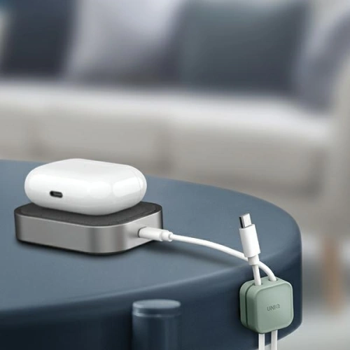 Organizer UNIQ Pod samoprzylepny do kabli zielony/mist green [8szt.]