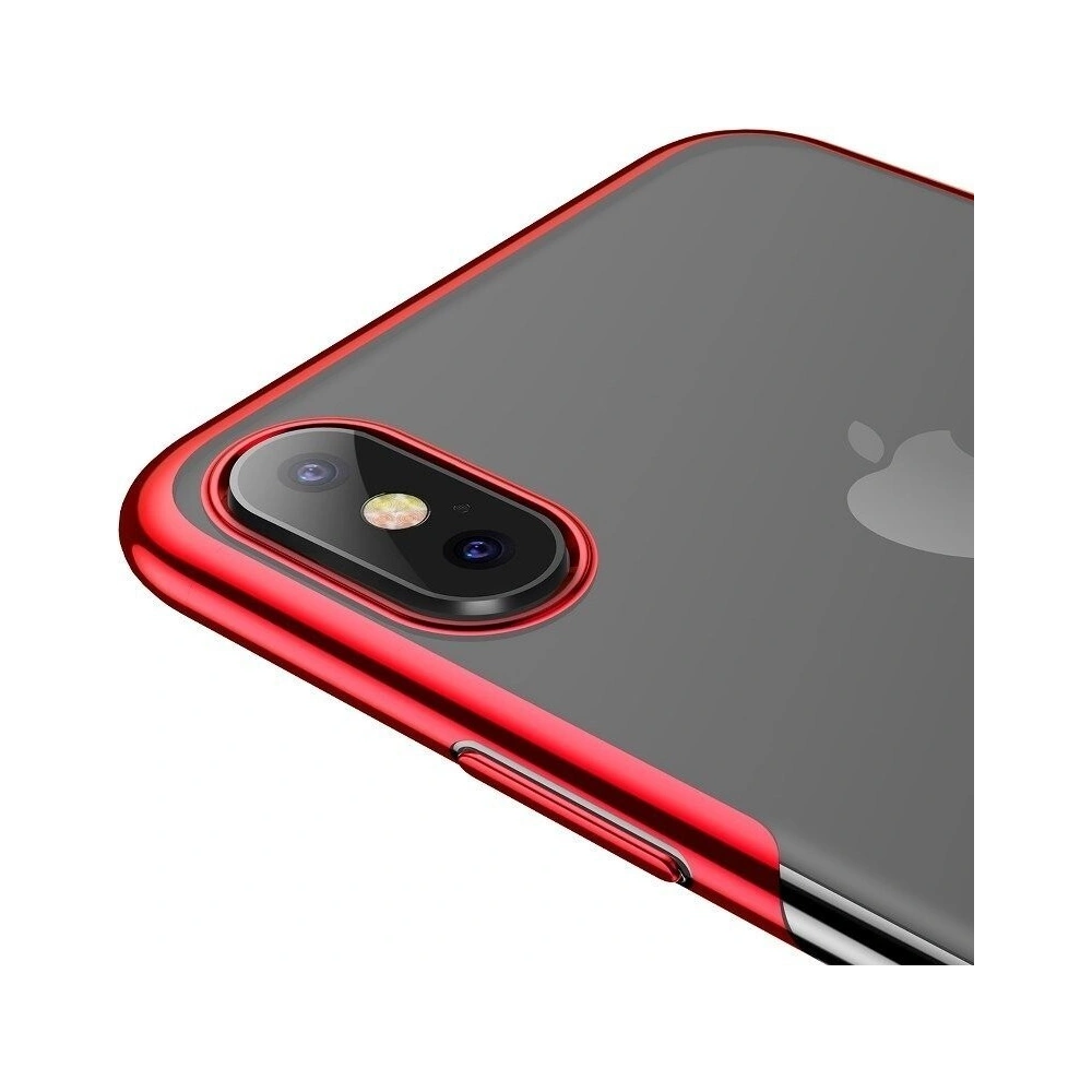 Hurtownia GSM - Průhledný obal Baseus Shining Case pro iPhone X / XS (červený) - BSU204RED - {ean13} - Hurt