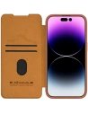 Etui z klapką Nillkin Qin Leather Pro z osłoną aparatu Apple iPhone 15 Pro Max hnědé
