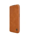 Wholesale Nillkin Qin Leather Pro with camera cover Apple iPhone 15 Pro Max brown - NLK1174 - {ean13} - Hurt