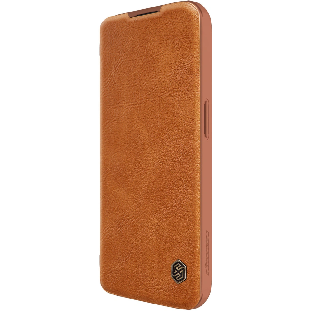 Wholesale Nillkin Qin Leather Pro with camera cover Apple iPhone 15 Pro Max brown - NLK1174 - {ean13} - Hurt