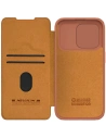 Wholesale Nillkin Qin Leather Pro with camera cover Apple iPhone 15 Pro Max brown - NLK1174 - {ean13} - Hurt