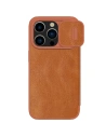 Wholesale Nillkin Qin Leather Pro with camera cover Apple iPhone 15 Pro Max brown - NLK1174 - {ean13} - Hurt