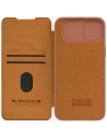 Hurtownia GSM - Etui cu clapetă Nillkin Qin Leather Pro cu protecție pentru camera Apple iPhone 15 Plus / 14 Plus maro - NLK1176 - {ean13} - Hurt