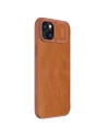 Hurtownia GSM - Etui cu clapetă Nillkin Qin Leather Pro cu protecție pentru camera Apple iPhone 15 Plus / 14 Plus maro - NLK1176 - {ean13} - Hurt