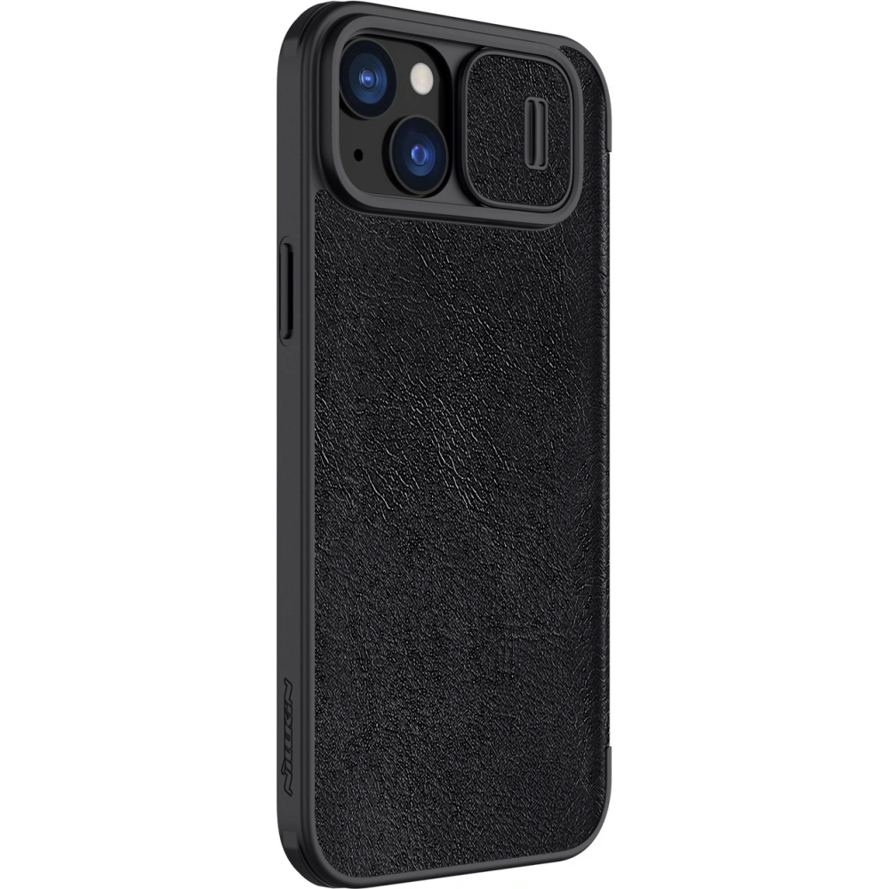 Hurtownia GSM - Etui z klapką Nillkin Qin Leather Pro z osłoną aparatu Apple iPhone 15 Plus / 14 Plus czarne - NLK1177 - {ean13} - Hurt