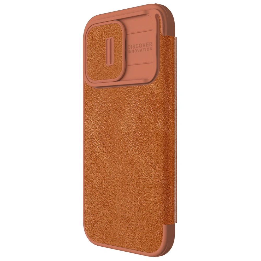 Hurtownia GSM - Case mit Klappe Nillkin Qin Leather Pro mit Kameraschutz Apple iPhone 15 Pro braun - NLK1178 - {ean13} - Hurt