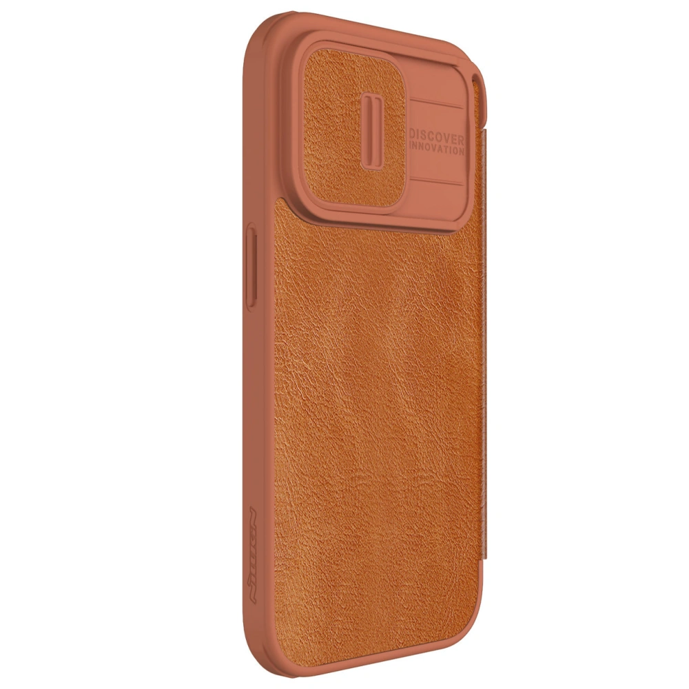 Hurtownia GSM - Case mit Klappe Nillkin Qin Leather Pro mit Kameraschutz Apple iPhone 15 Pro braun - NLK1178 - {ean13} - Hurt