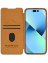 Etui z klapką Nillkin Qin Leather Pro z osłoną aparatu Apple iPhone 15 hnědé