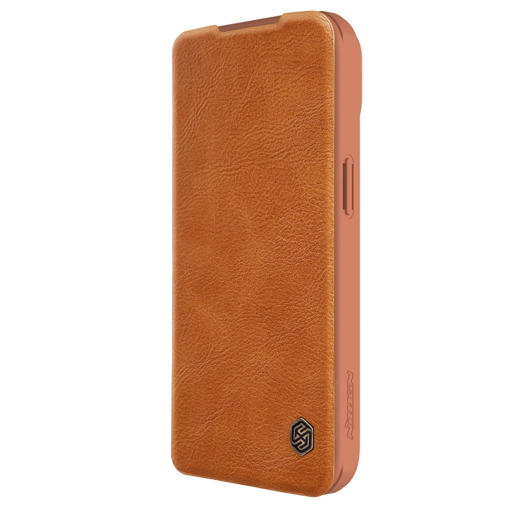 Hurtownia GSM - Case mit Klappe Nillkin Qin Leather Pro mit Kameraschutz Apple iPhone 15 braun - NLK1180 - {ean13} - Hurt