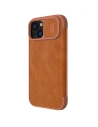 Hurtownia GSM - Etui z klapką Nillkin Qin Leather Pro z osłoną aparatu Apple iPhone 15 brązowe - NLK1180 - {ean13} - Hurt